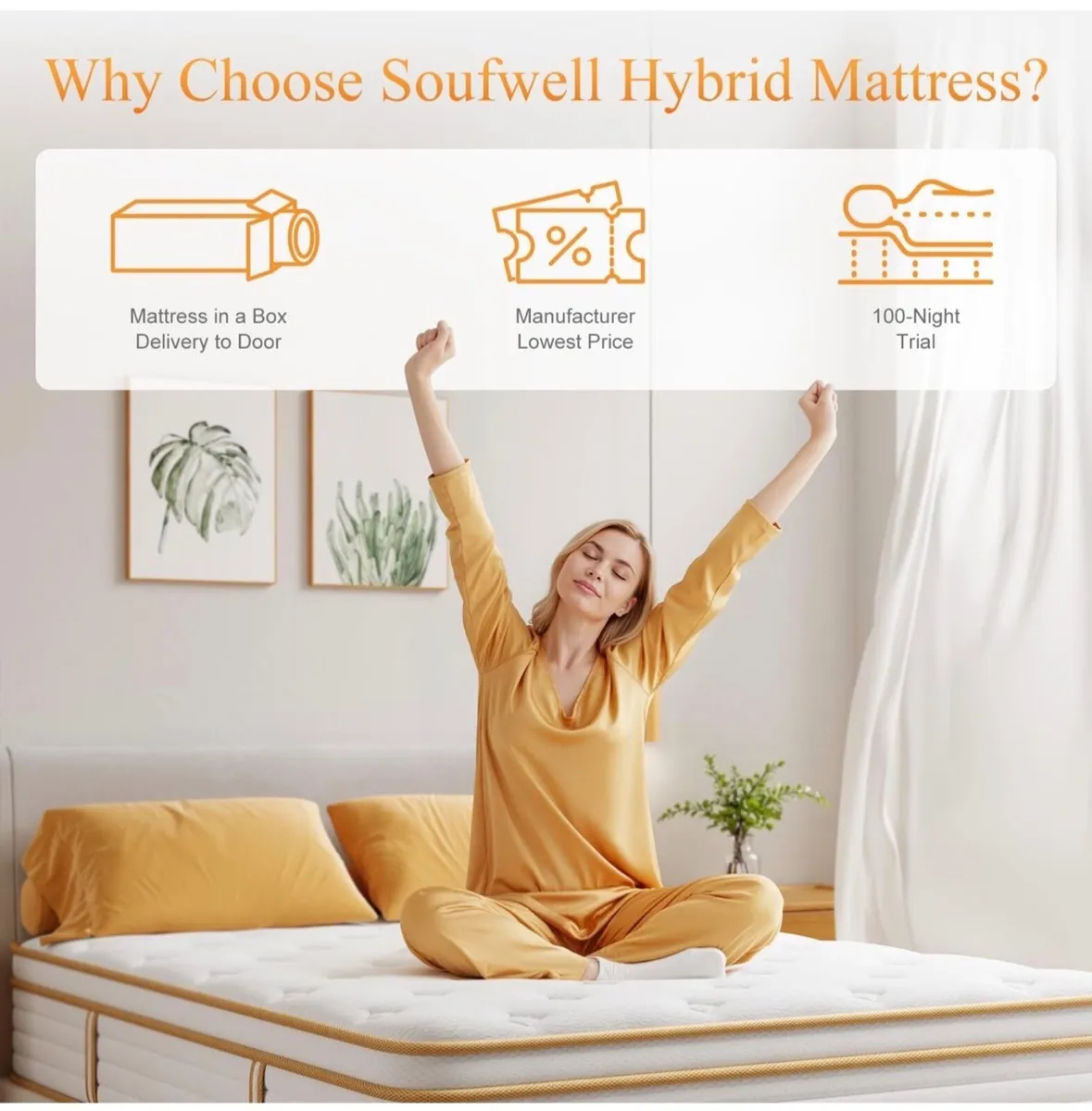 Kingsize Mattress 150x200 25cm Hybrid 5ft Mattress - Image 4