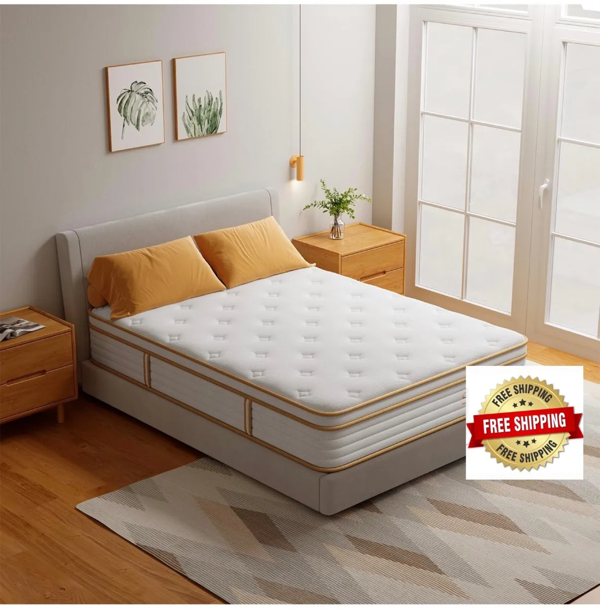 Kingsize Mattress 150x200 25cm Hybrid 5ft Mattress - Image 1