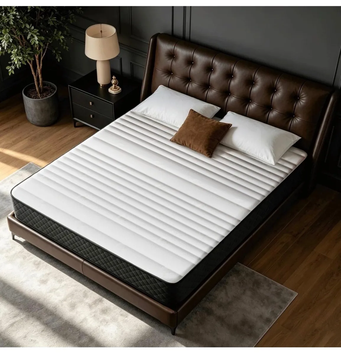 Extra Firm King Size Mattress 10 Inch, 7-Zone Hybr - Image 2