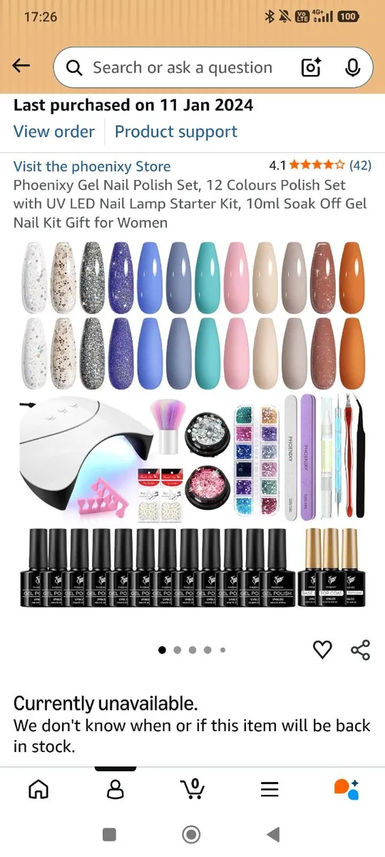 Gel Nail set with Polish, UV lamp + more - Image 1