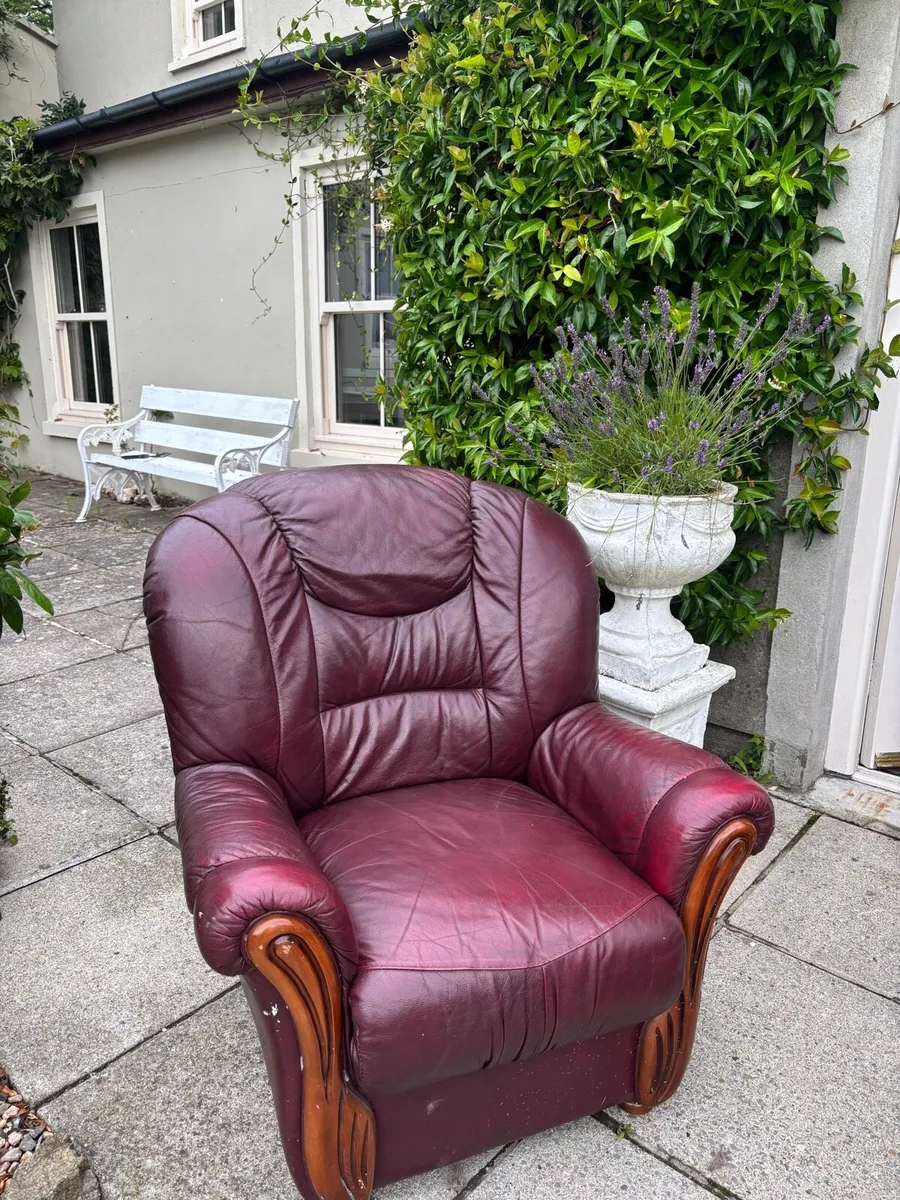 Two high back arm chairs - Image 2