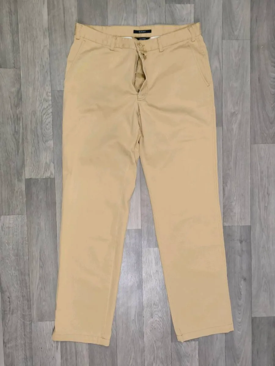 Gant New Haven Regular Fit Chino Trousers Mens W34 - Image 1