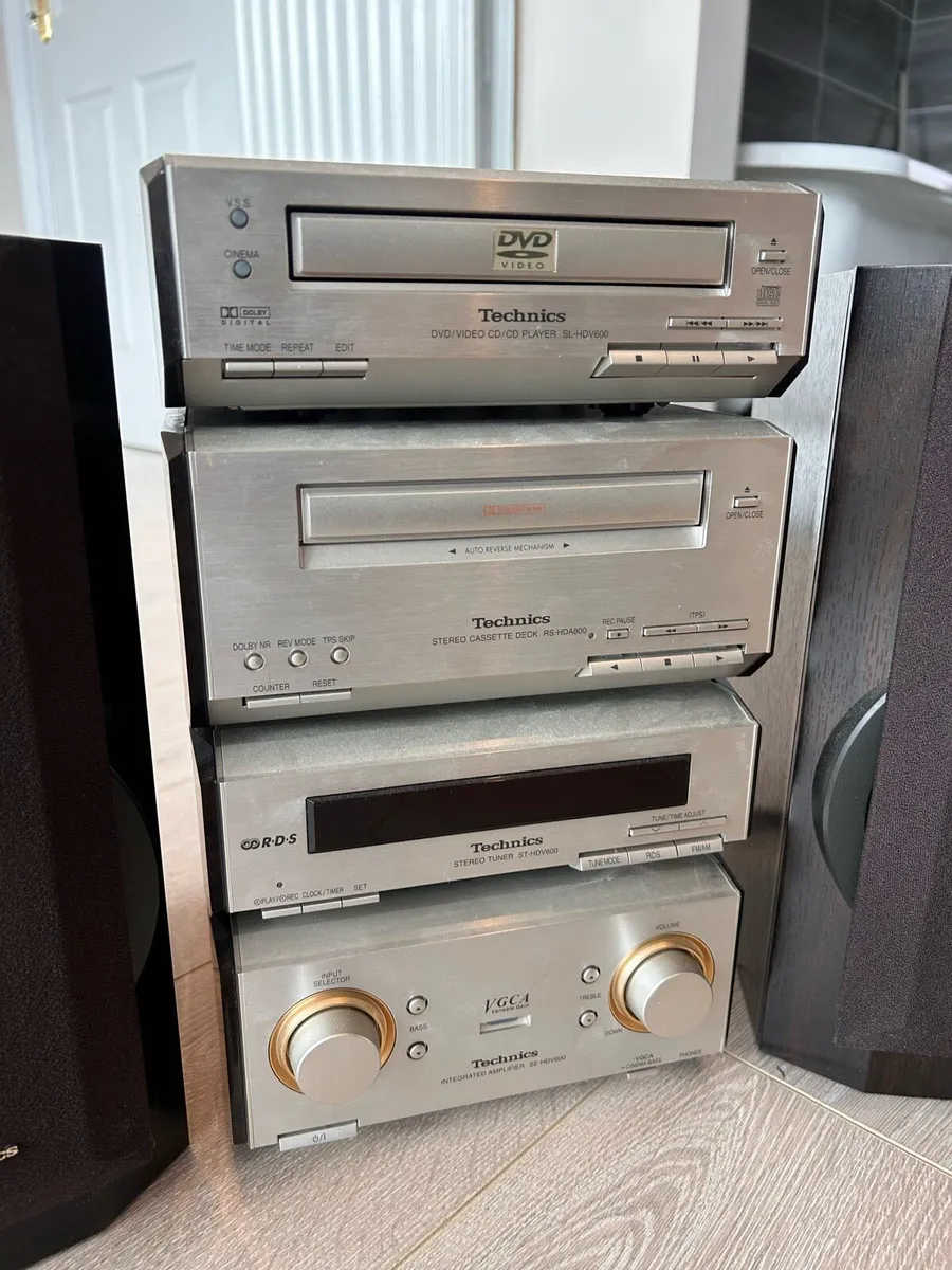 TECHNICS Hi-Fi w/ Speakers, CD, DVD, Cassette, Aux - Image 3