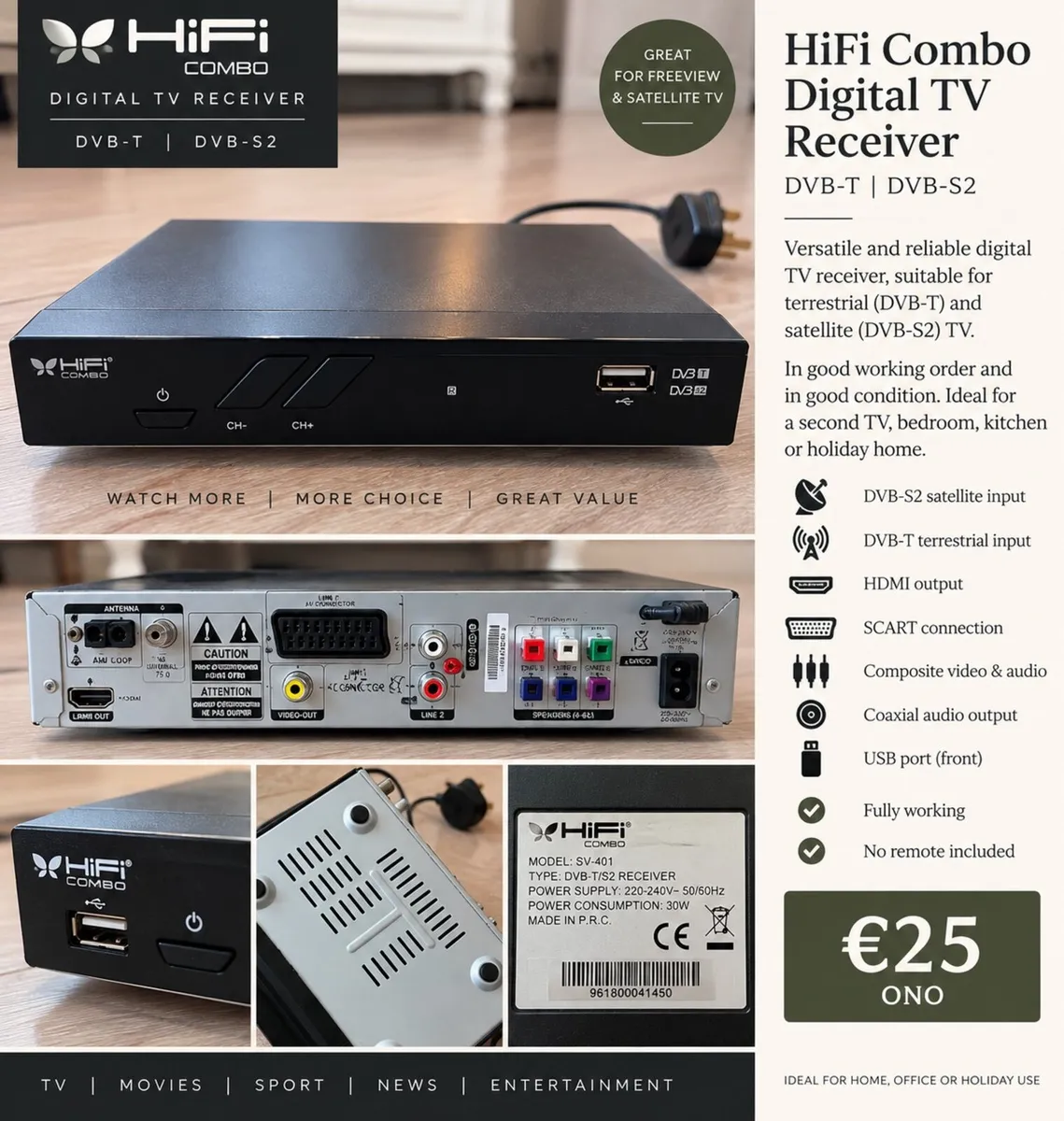 HiFi Combo Digital TV Receiver - Image 1