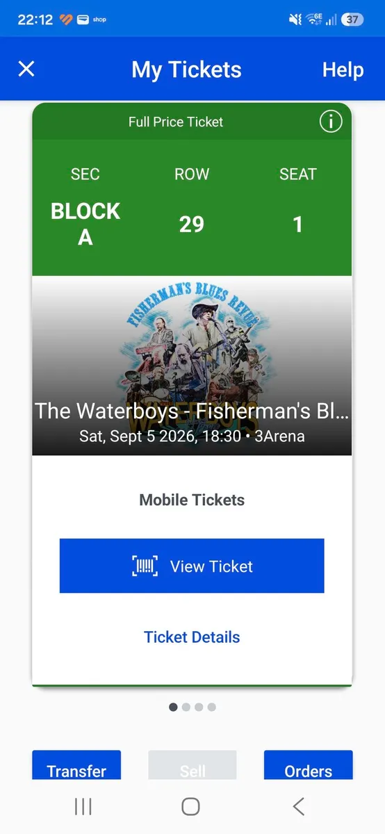 Waterboys Three Arena September 5th - Image 2