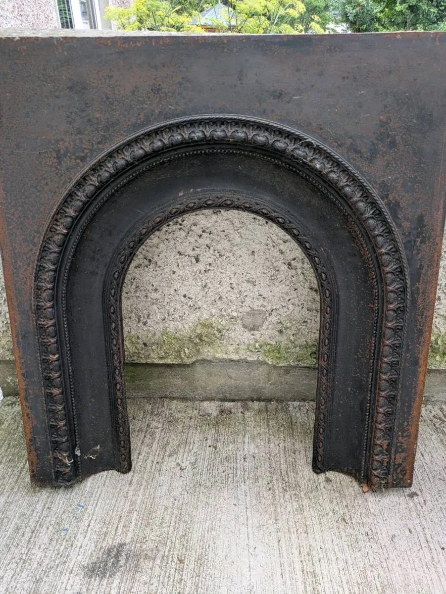 Antique cast iron fireplace