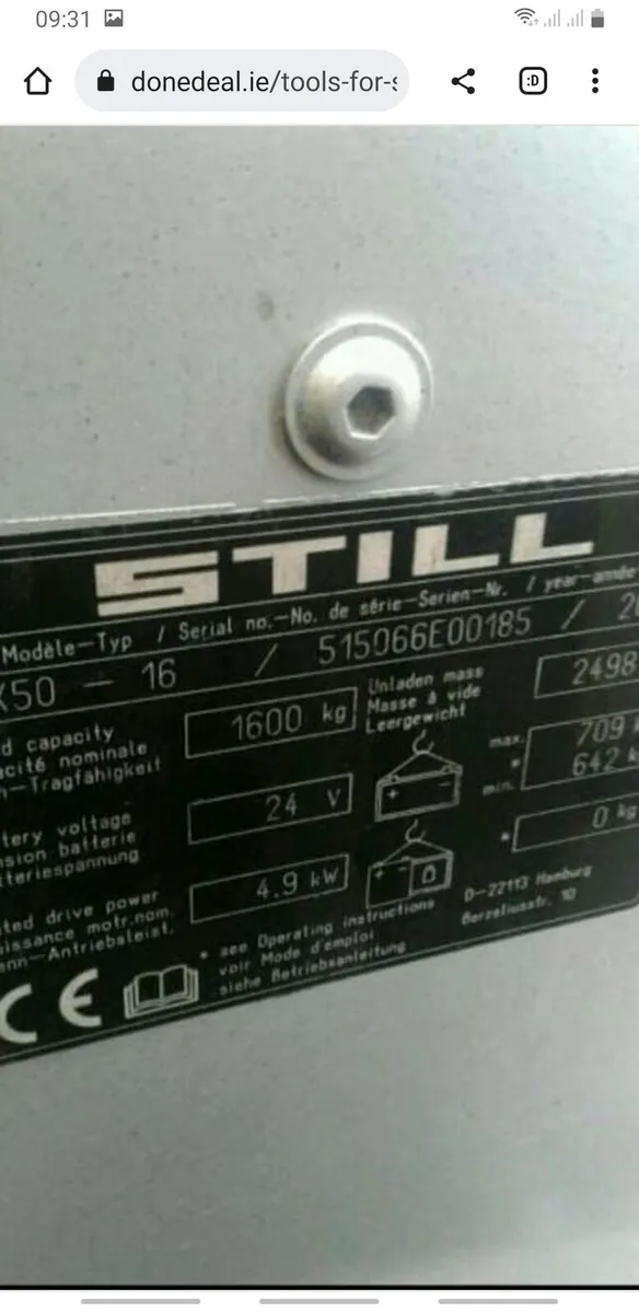 Still 1.6 ton electric forklift - Image 4