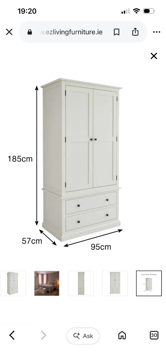 2 drawer Wardrobe - Image 1