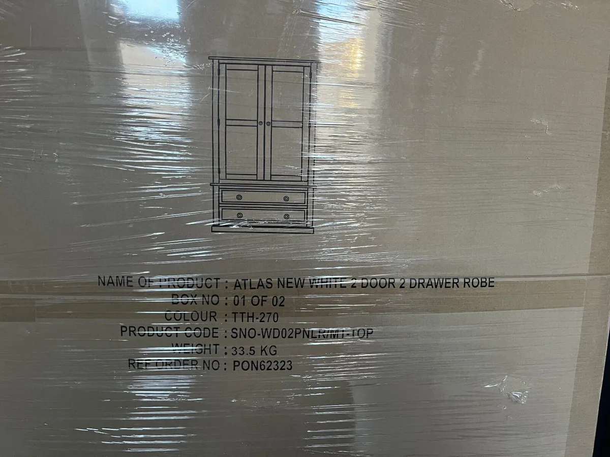 2 drawer Wardrobe - Image 3