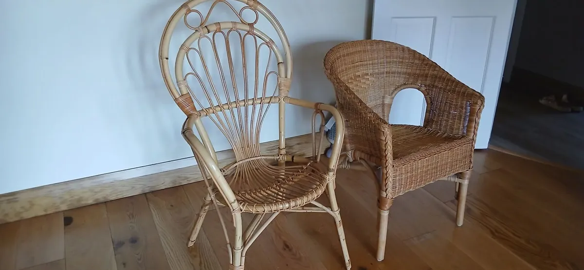 Pair of Wicker Chairs - Image 3