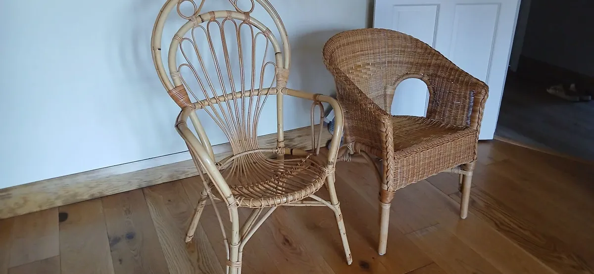 Pair of Wicker Chairs - Image 4