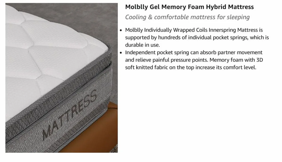 King size mattress - Image 1