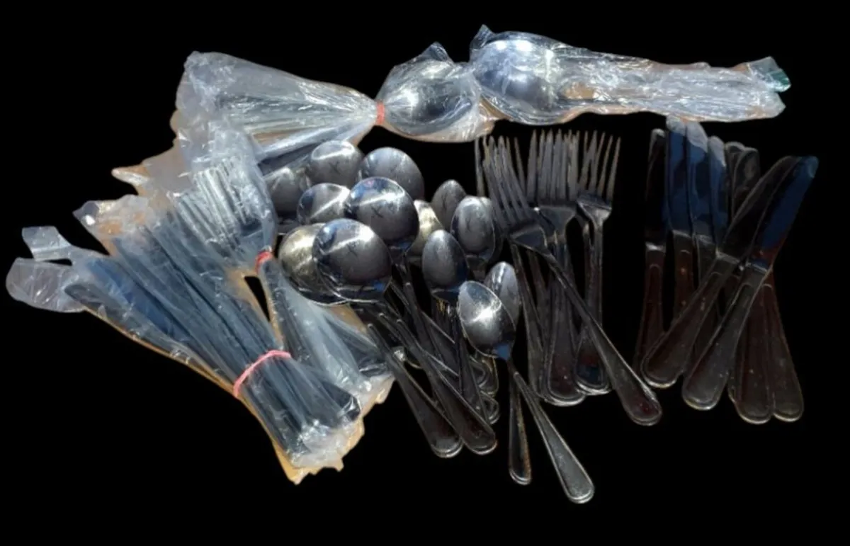Vintage 50-Piece Stainless Steel Cutlery Set - Image 1
