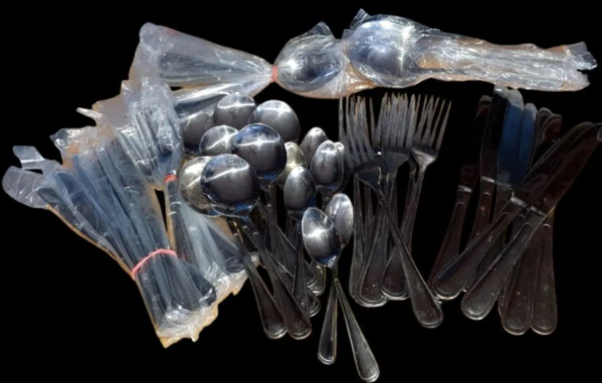 Vintage 50-Piece Stainless Steel Cutlery Set - Image 4