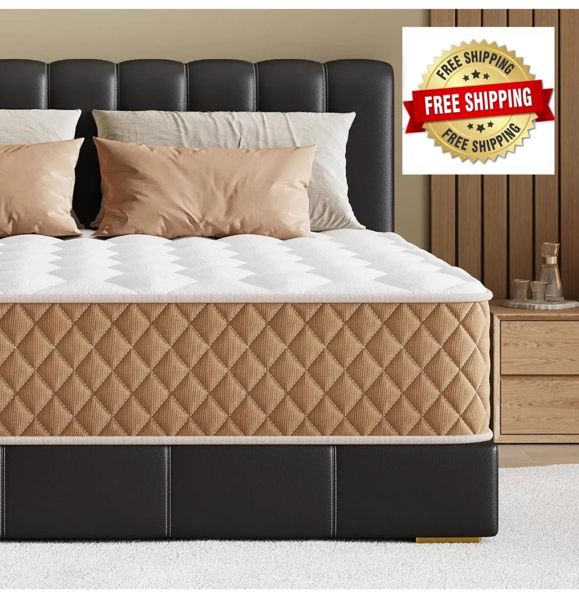 King Size Mattress, 10 Inch Memory Foam Mattress, - Image 1