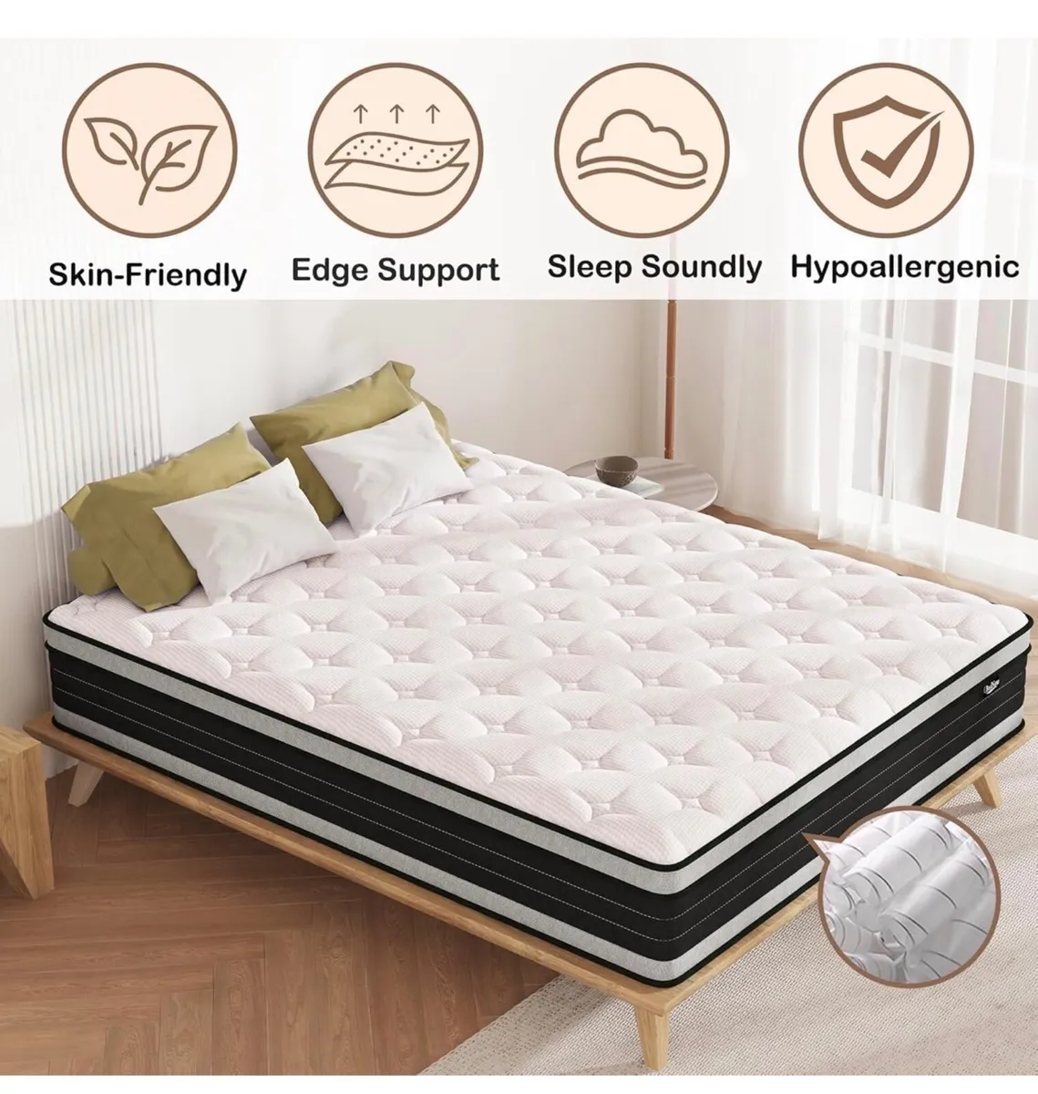 King Size Mattress Hybrid Mattress Medium Firm 150 - Image 4