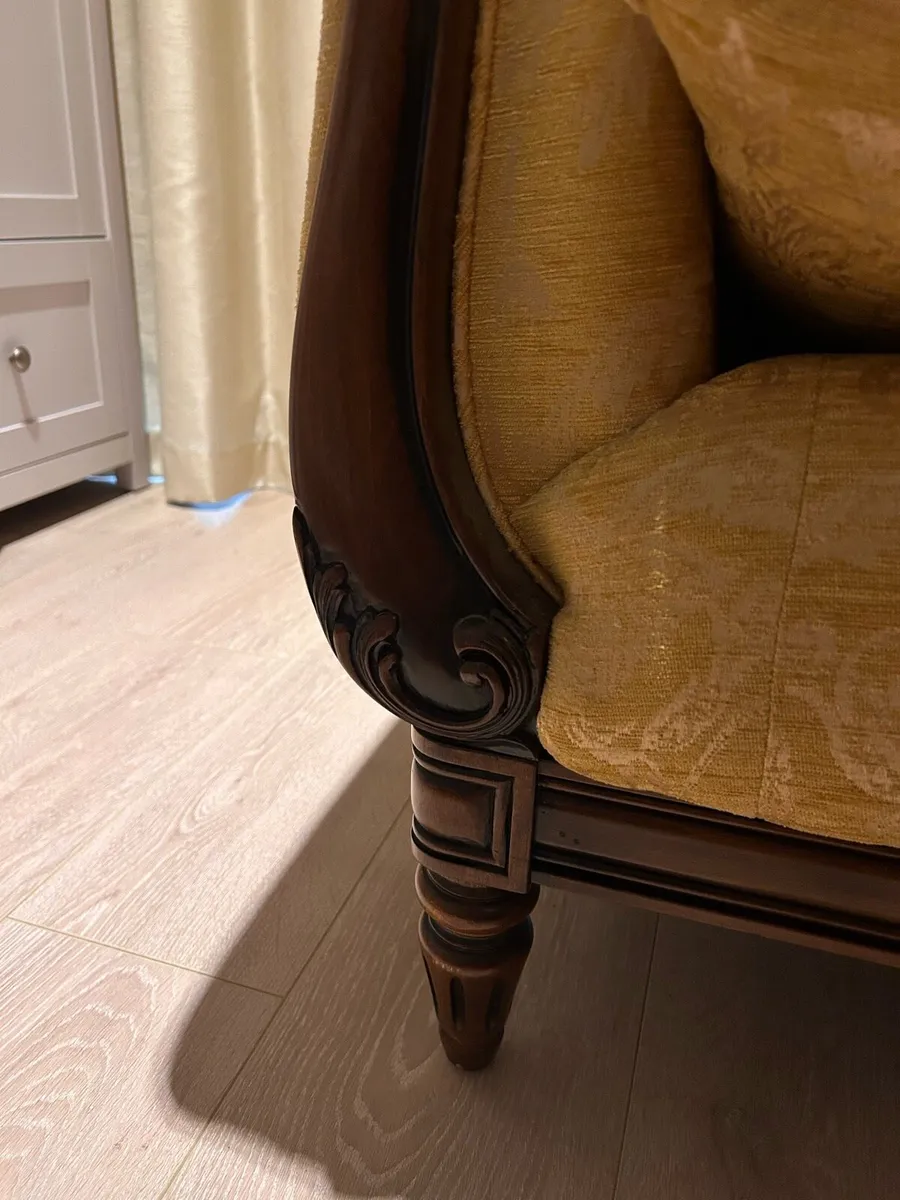 Quality Irish-Made 3 & 2 Seater Sofa & Footstool - Image 3