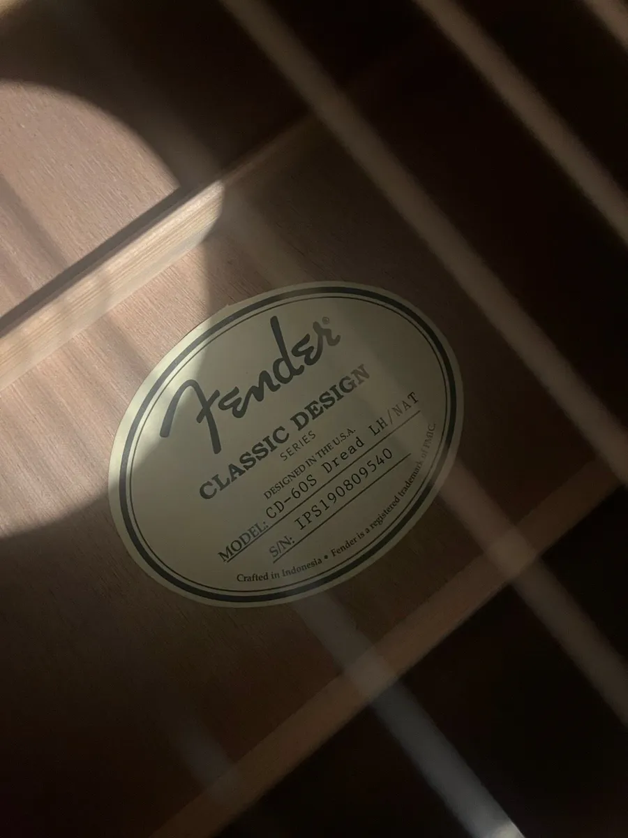 Fender Acoustic Guitar - Image 3