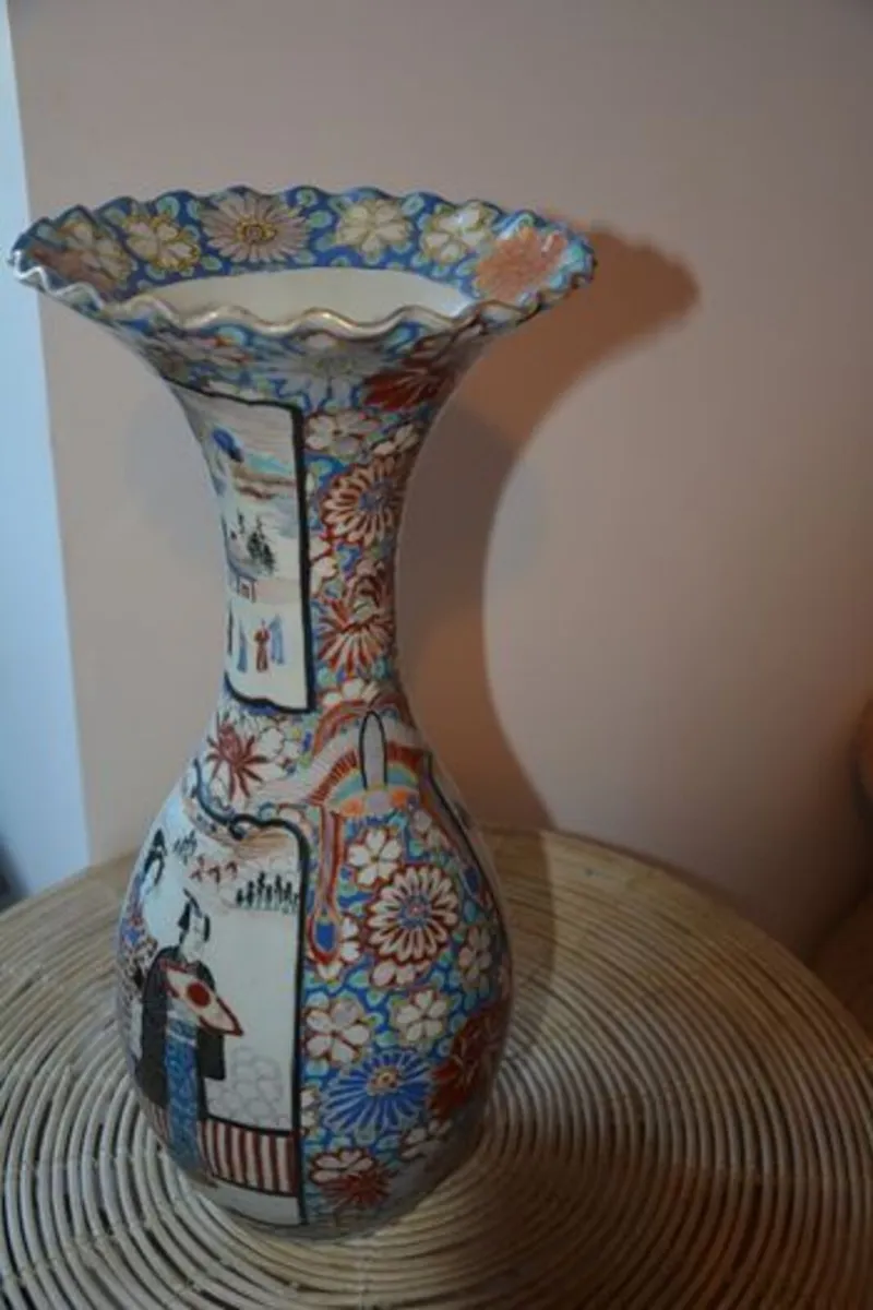 Large porcelain Japanese vase - Image 4