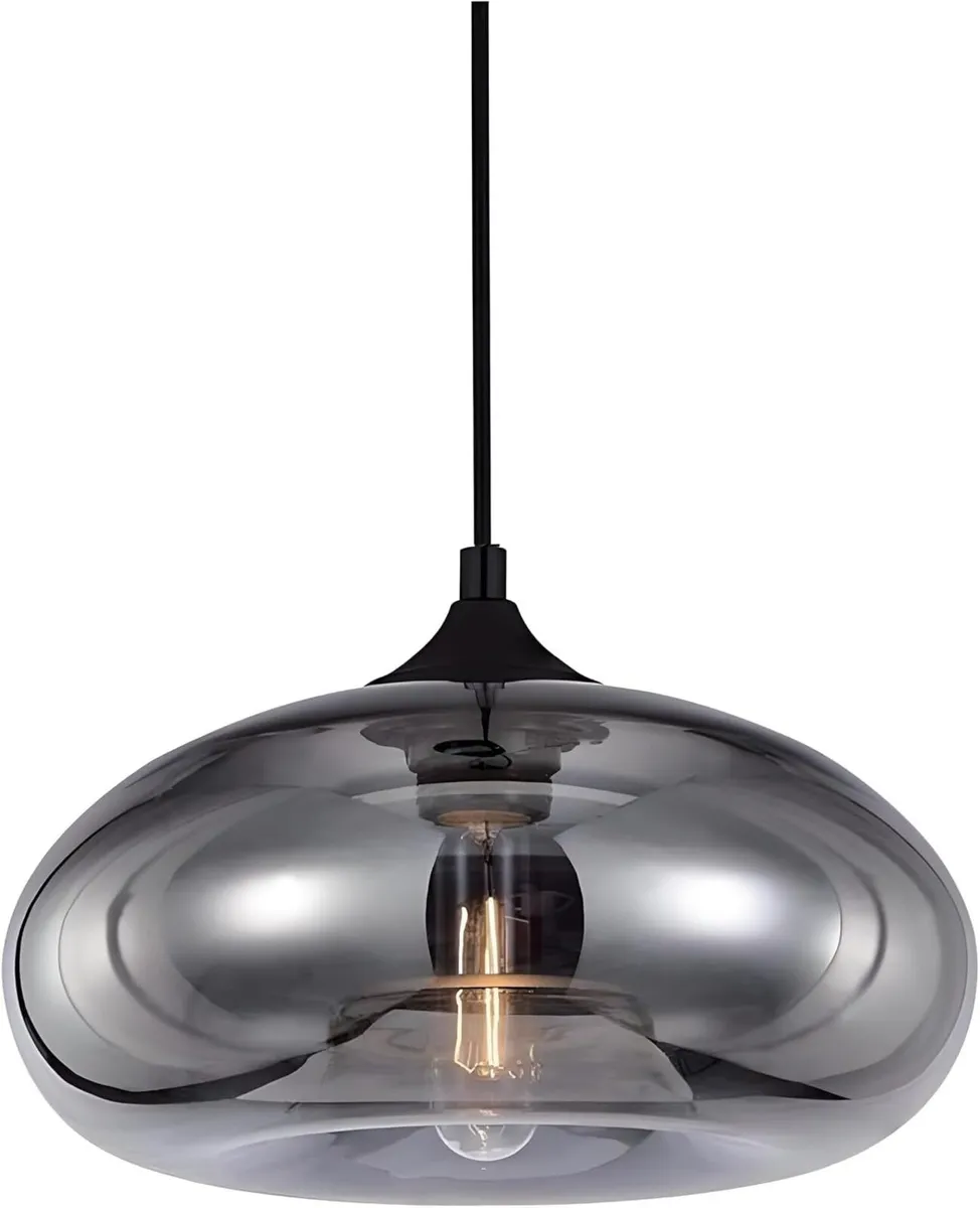 28CM Glass Pendant Light E27 Hanging Ceiling Lamp - Image 1