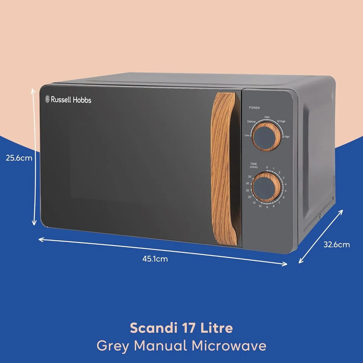 17L 700W Scandi Compact Manual Microwave - Image 2
