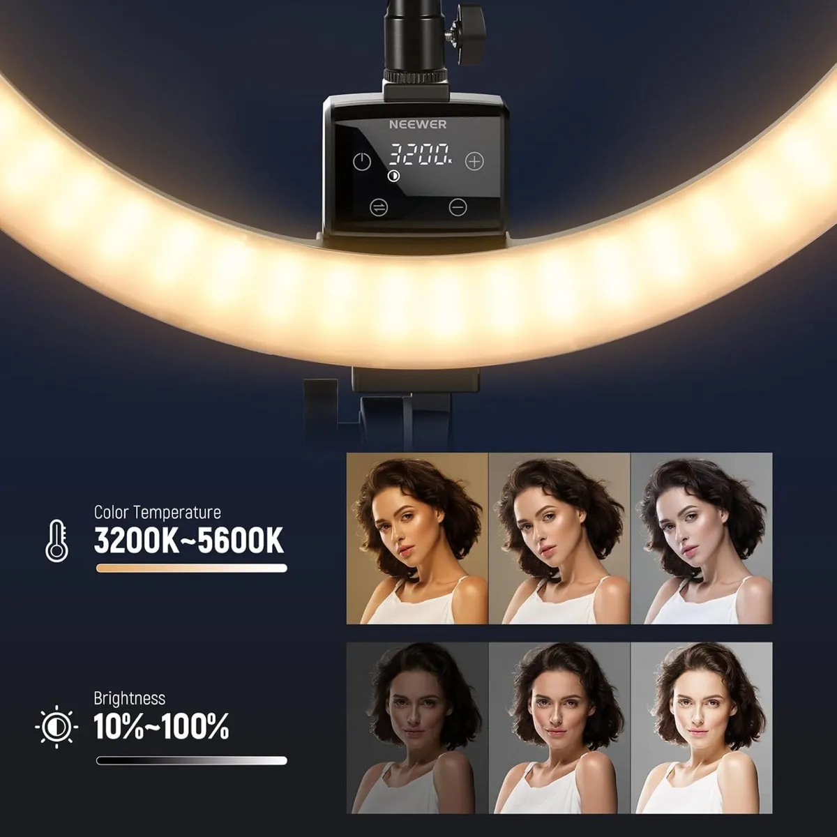 18" LED Ring Light with Tripod Stand Phone - Image 3