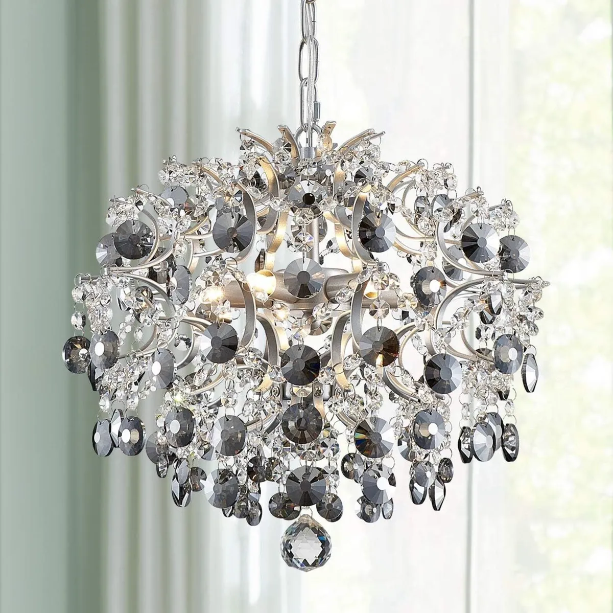 Modern Pendant Chandelier Crystal Raindrop - Image 2