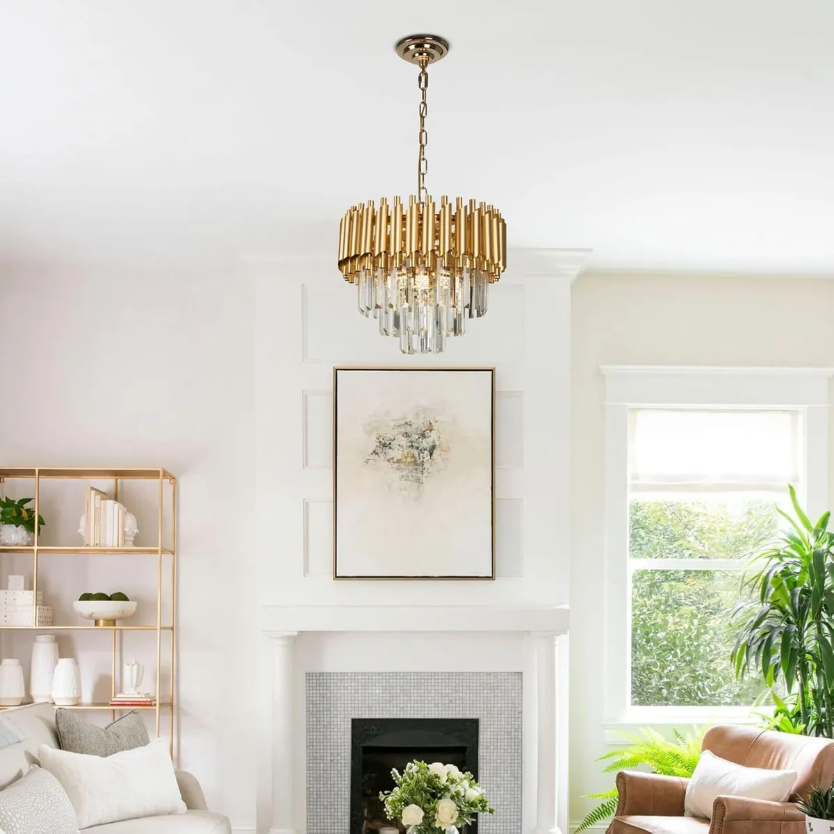Frixchur 15.7'' Glam Crystal Chandelier Lights - Image 4