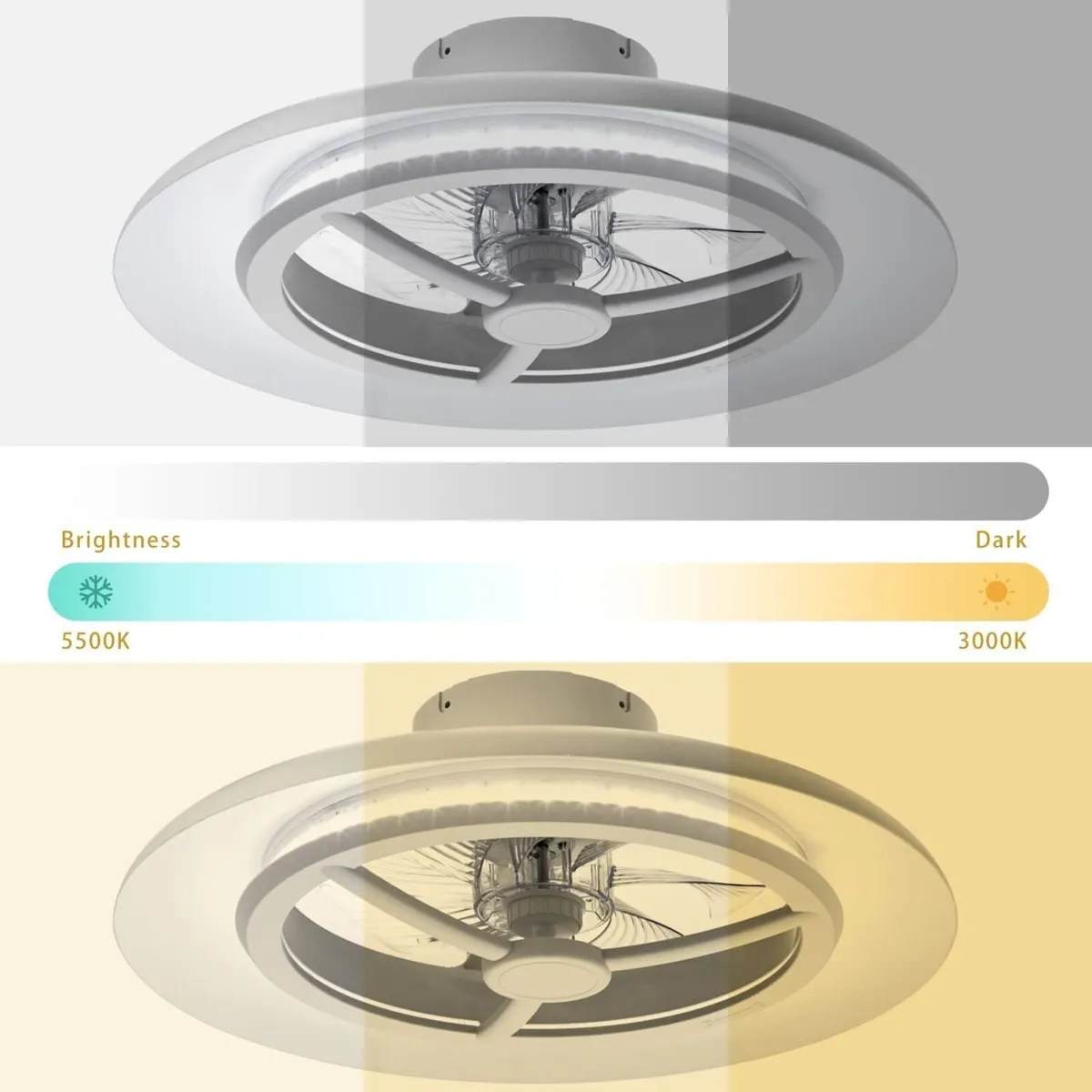 60CM LED Ceiling Light with Fan Lights 24 - Image 4