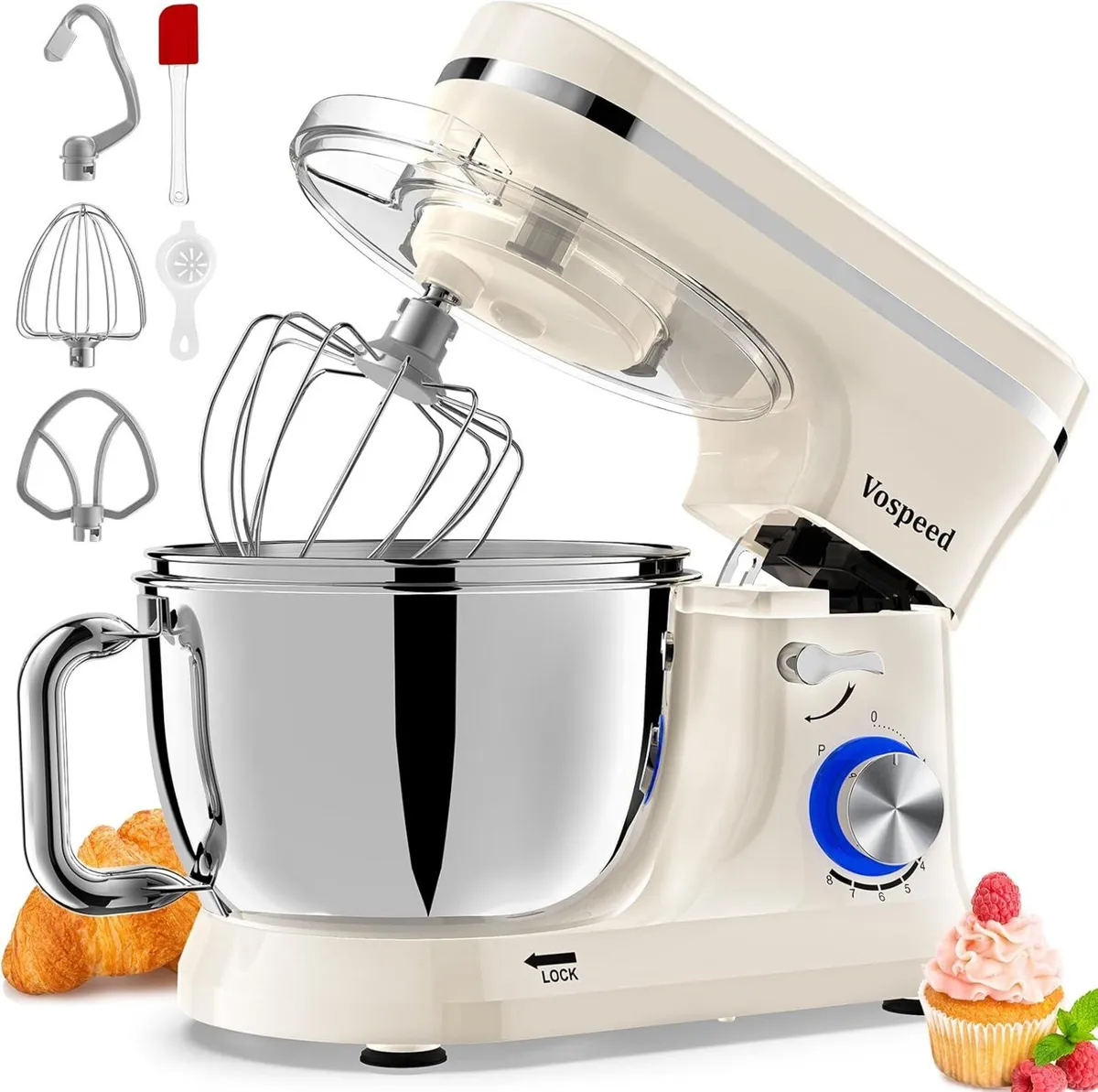 Stand Mixer 4.5L+5L Bowls 8-Speed 1000W Tilt-Head - Image 1