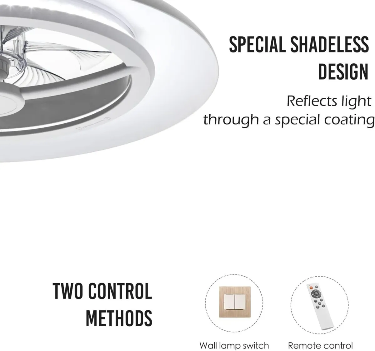 60CM LED Ceiling Light with Fan Lights 24 - Image 3