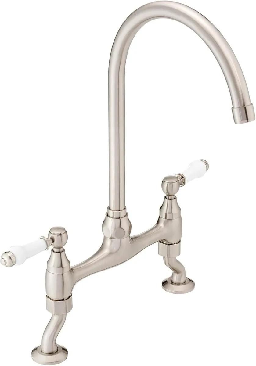 Astbury Deck Mounted Brushed Nickel Kitchen Sink - Image 2