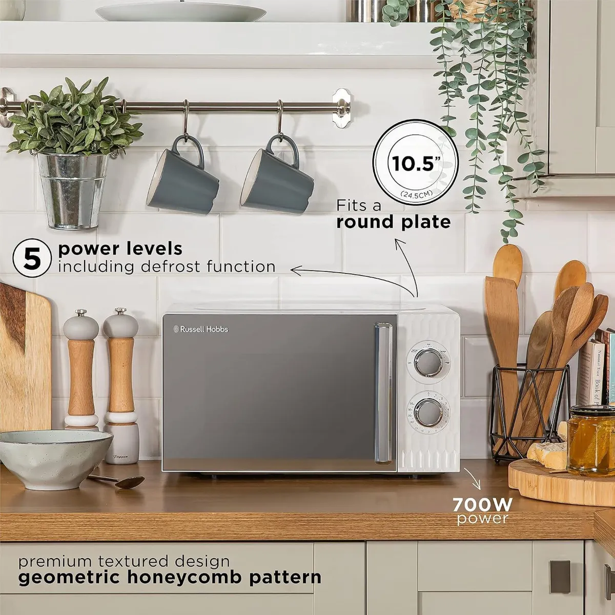 17 Litre 700W Solo Manual Microwave with 5 - Image 2