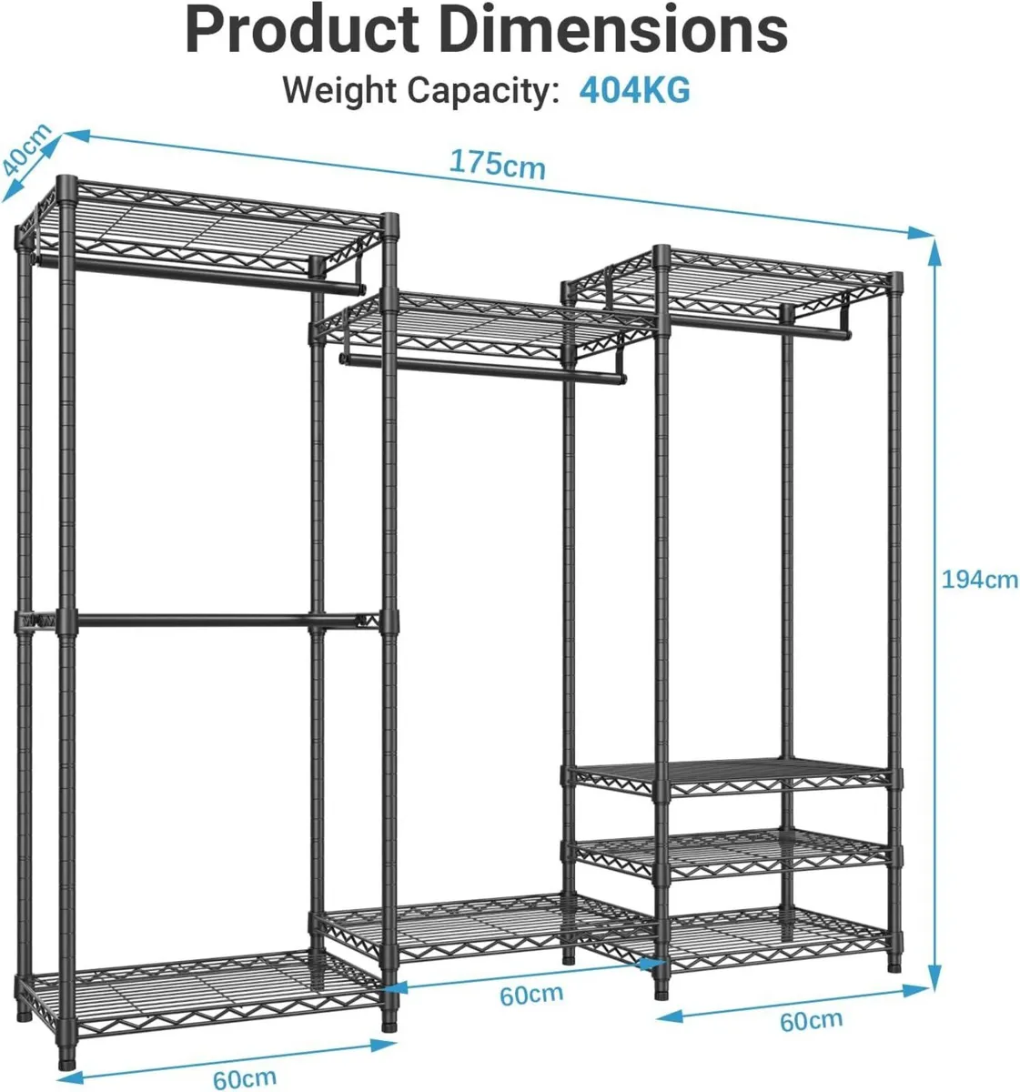V5 Heavy Duty Clothes Rack Portable Closet - Image 3