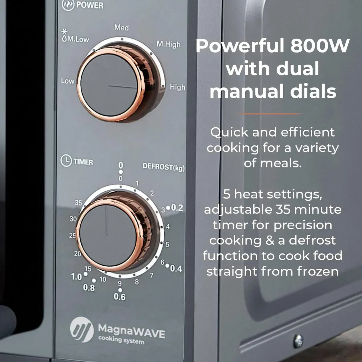 Cavaletto Manual Microwave with 5 Power Levels 35 - Image 3