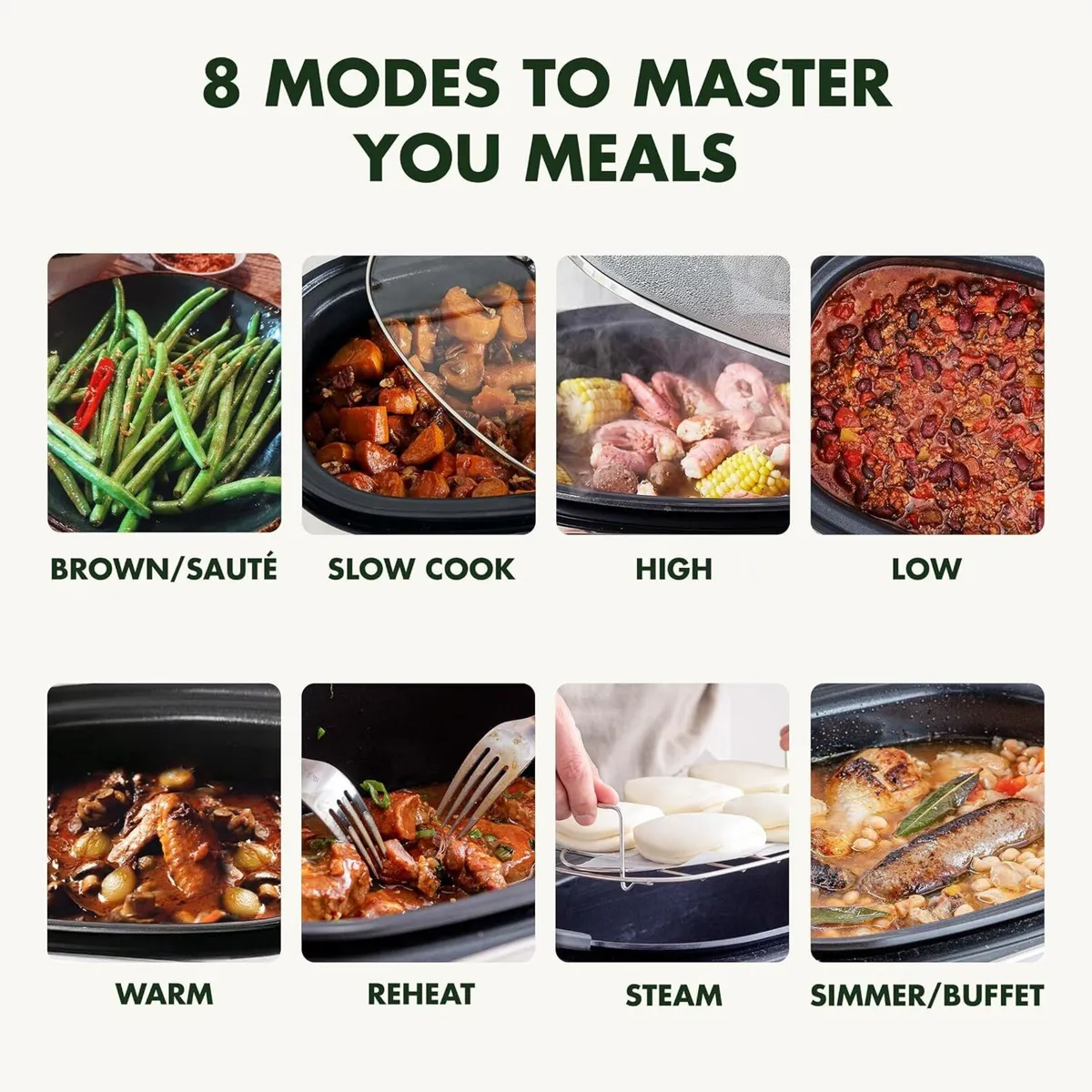 Elite 8-In-1 Programmable 6L Electric Slow Cooker - Image 4