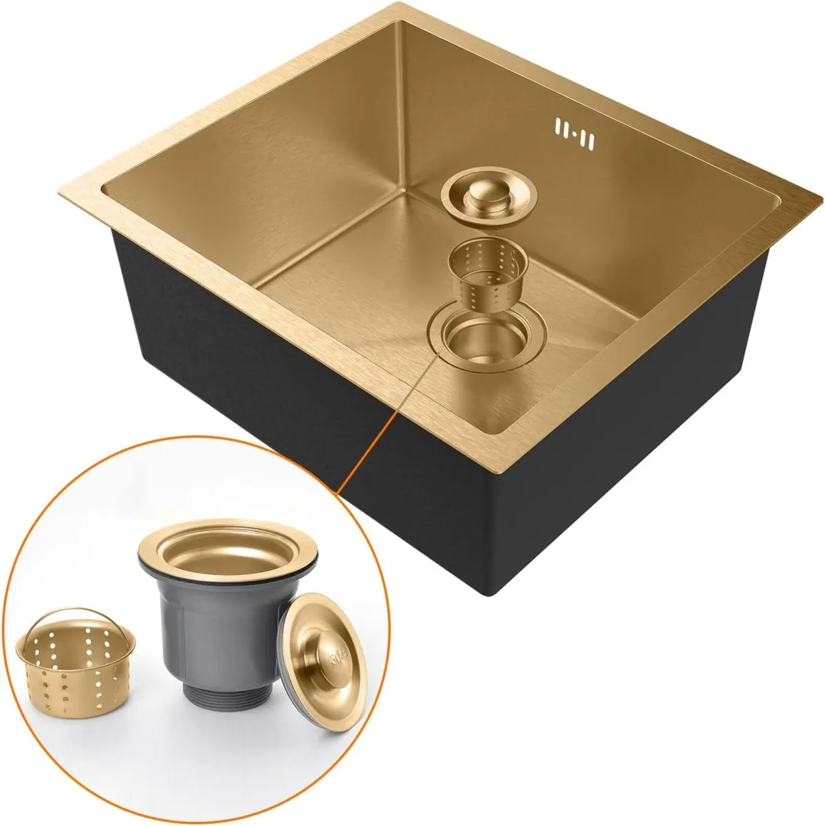 M85043g Stainless Steel Kitchen Sink 50x43CM - Image 2