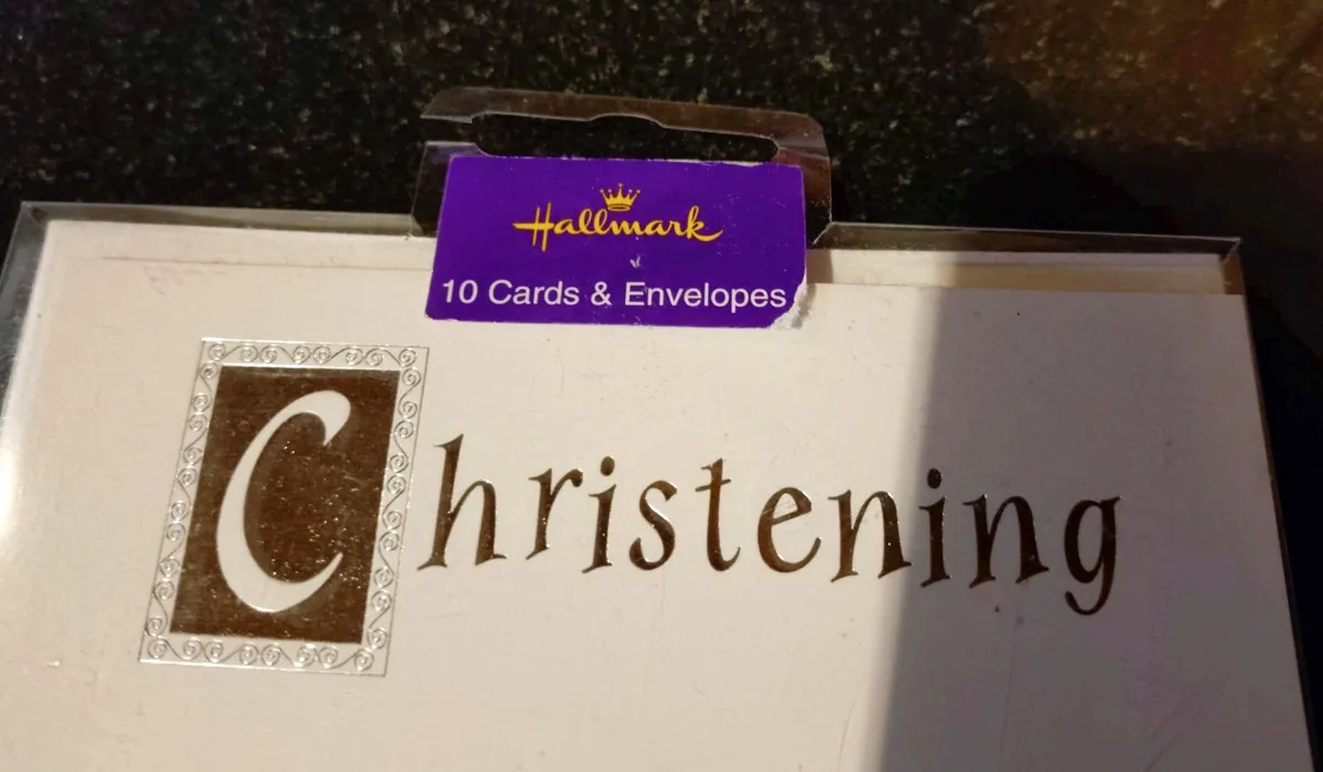 PACK OF 10 CHRISTENING CARDS WITH ENVELOPES (NEW). - Image 3