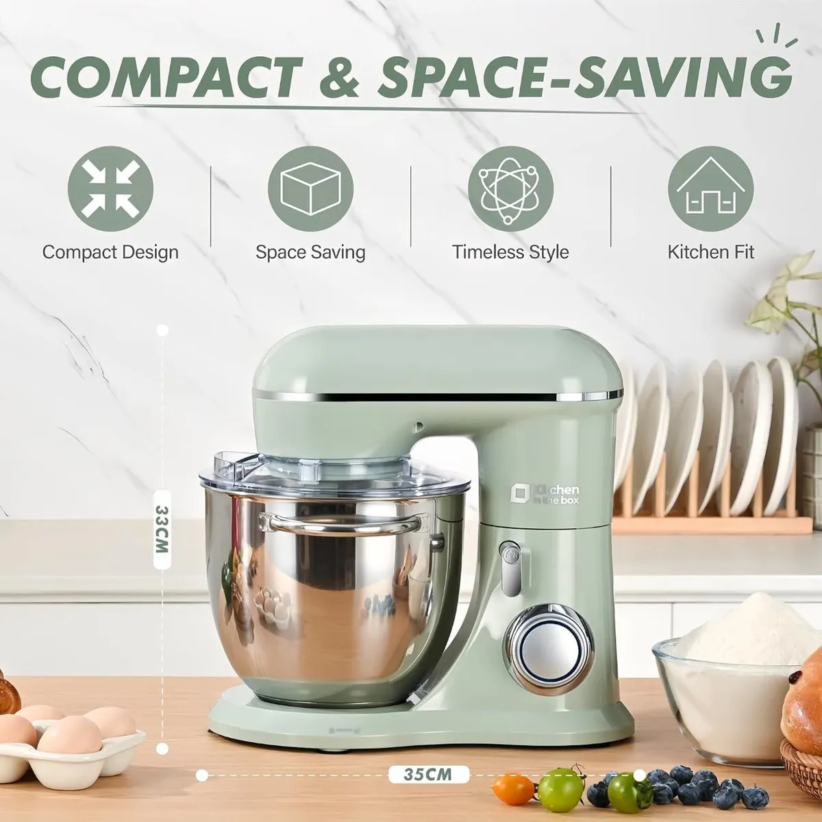 Stand Mixer 4.5L+5L Dual Bowl Food for Home - Image 3