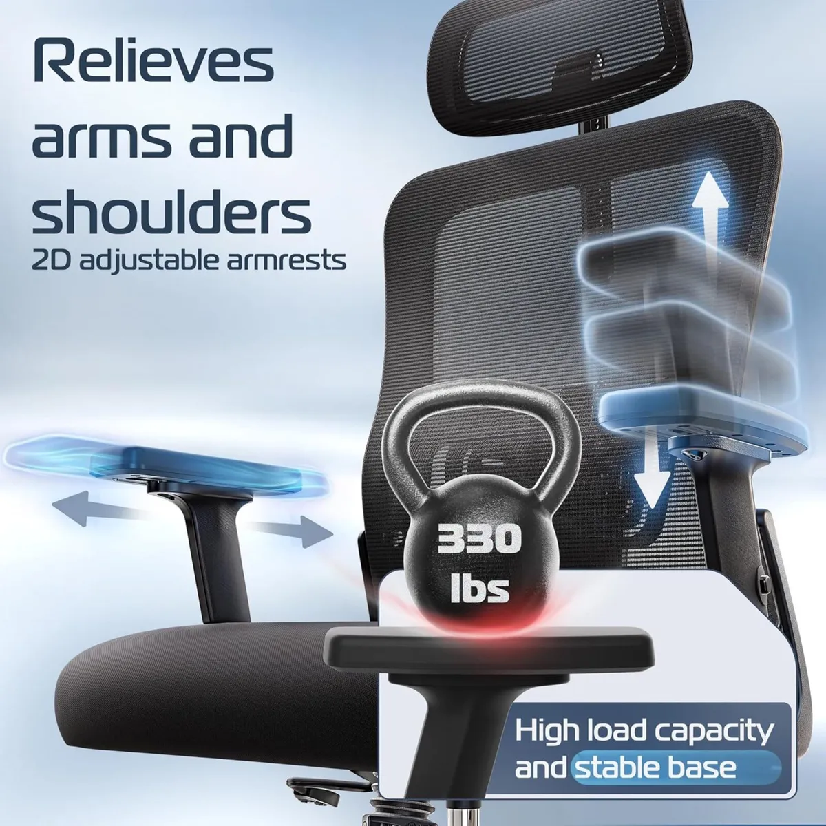 Ergonomic Office Chair for Home Best Rated Back - Image 3