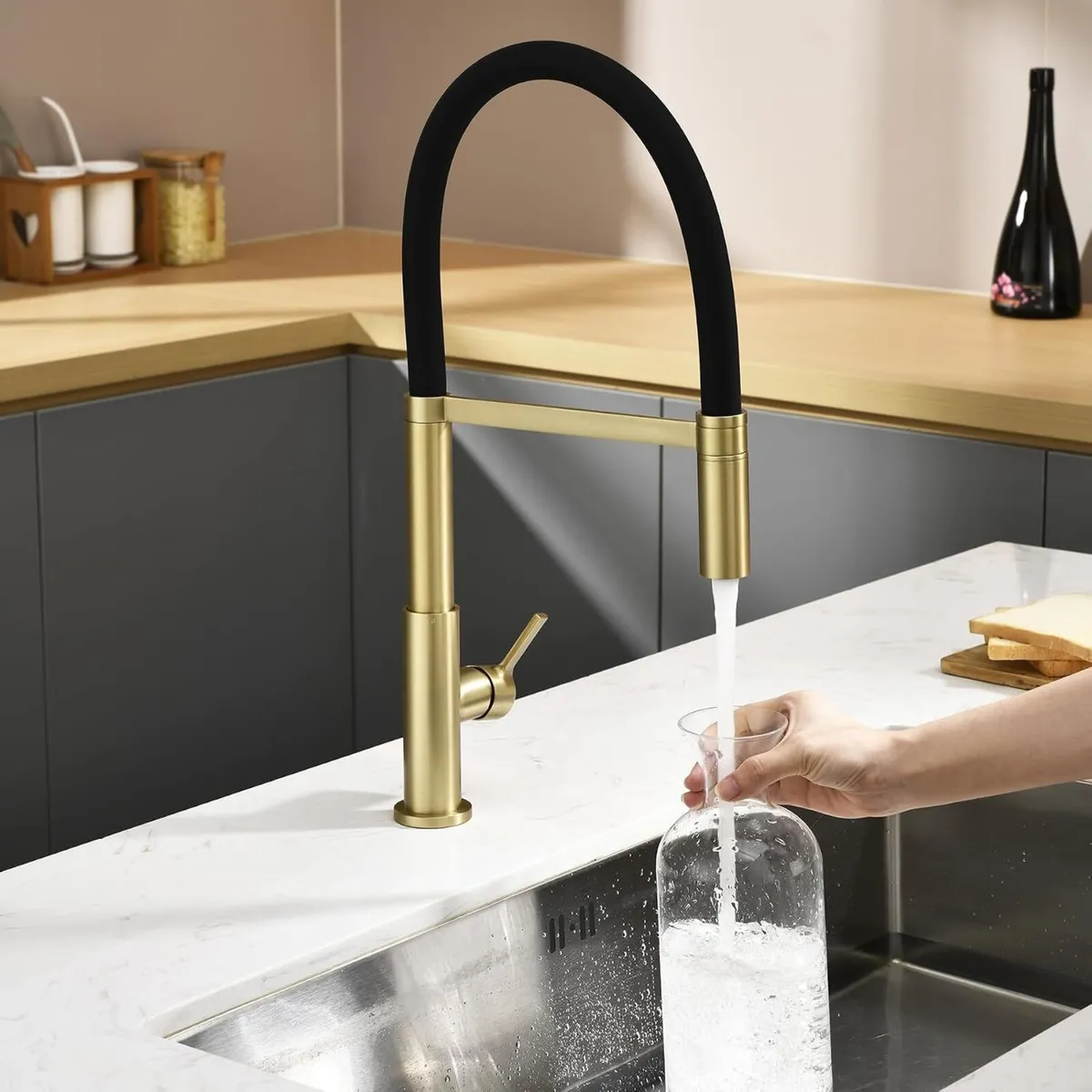 Kitchen Sink Mixer Tap Flexible with Pull Out - Image 3