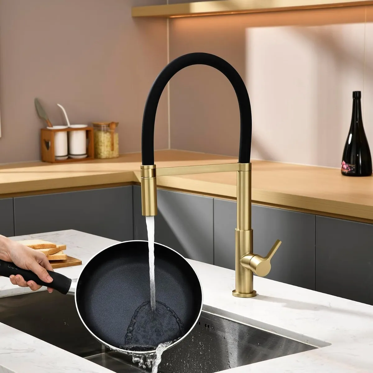 Kitchen Sink Mixer Tap Flexible with Pull Out - Image 4