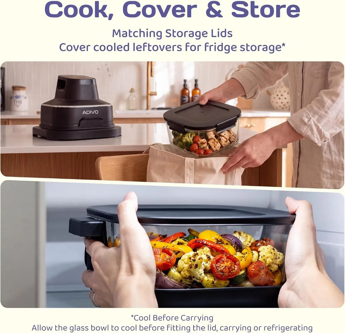 Glass Air Fryer with 4L and 1.5L Clear - Image 4