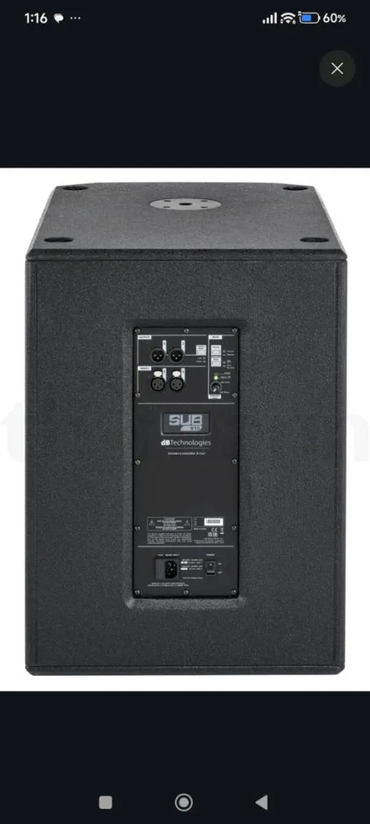 DB Technologies 615 SUB Speakers - Image 2