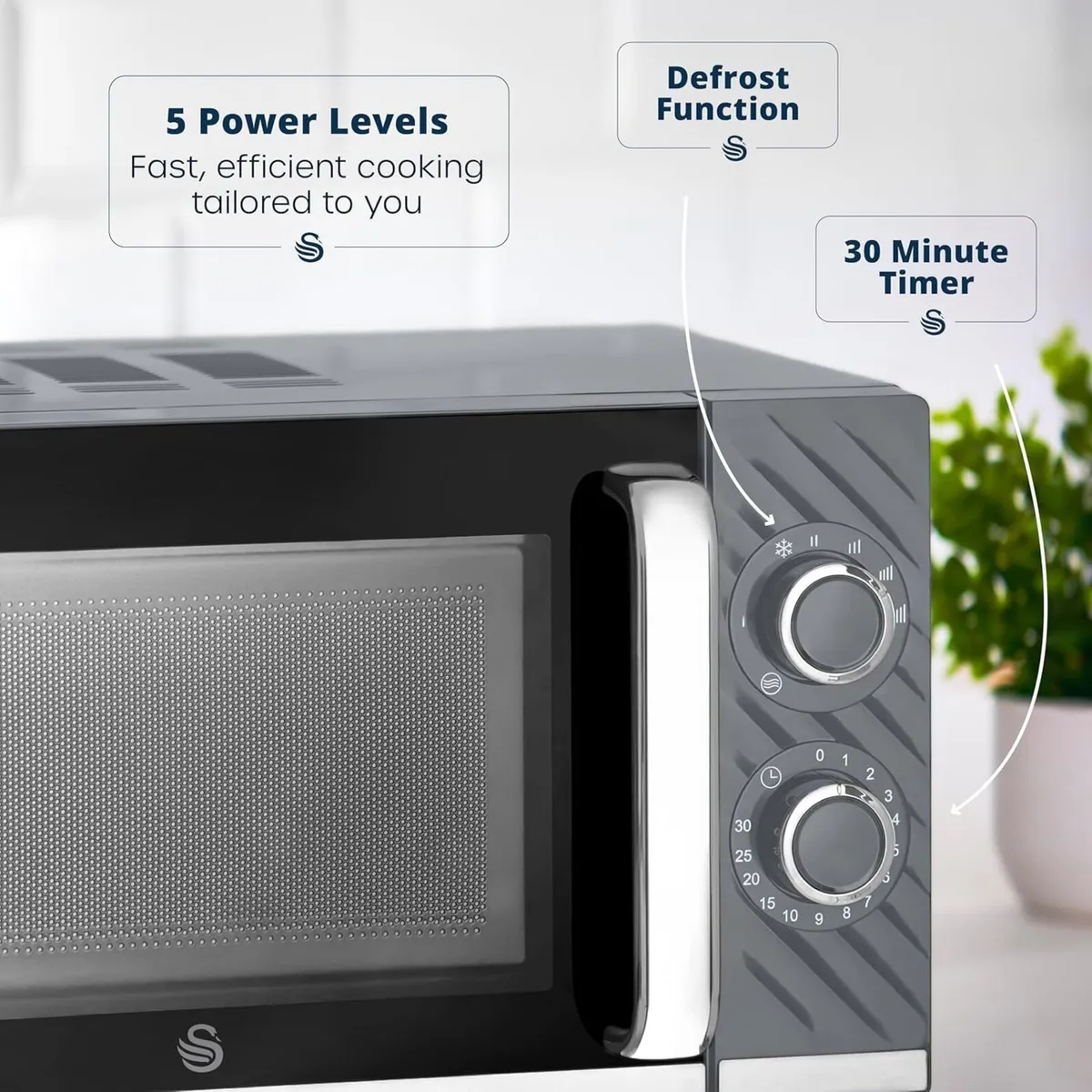 Windsor Manual Microwave 20L 800W 5 Power Levels - Image 4
