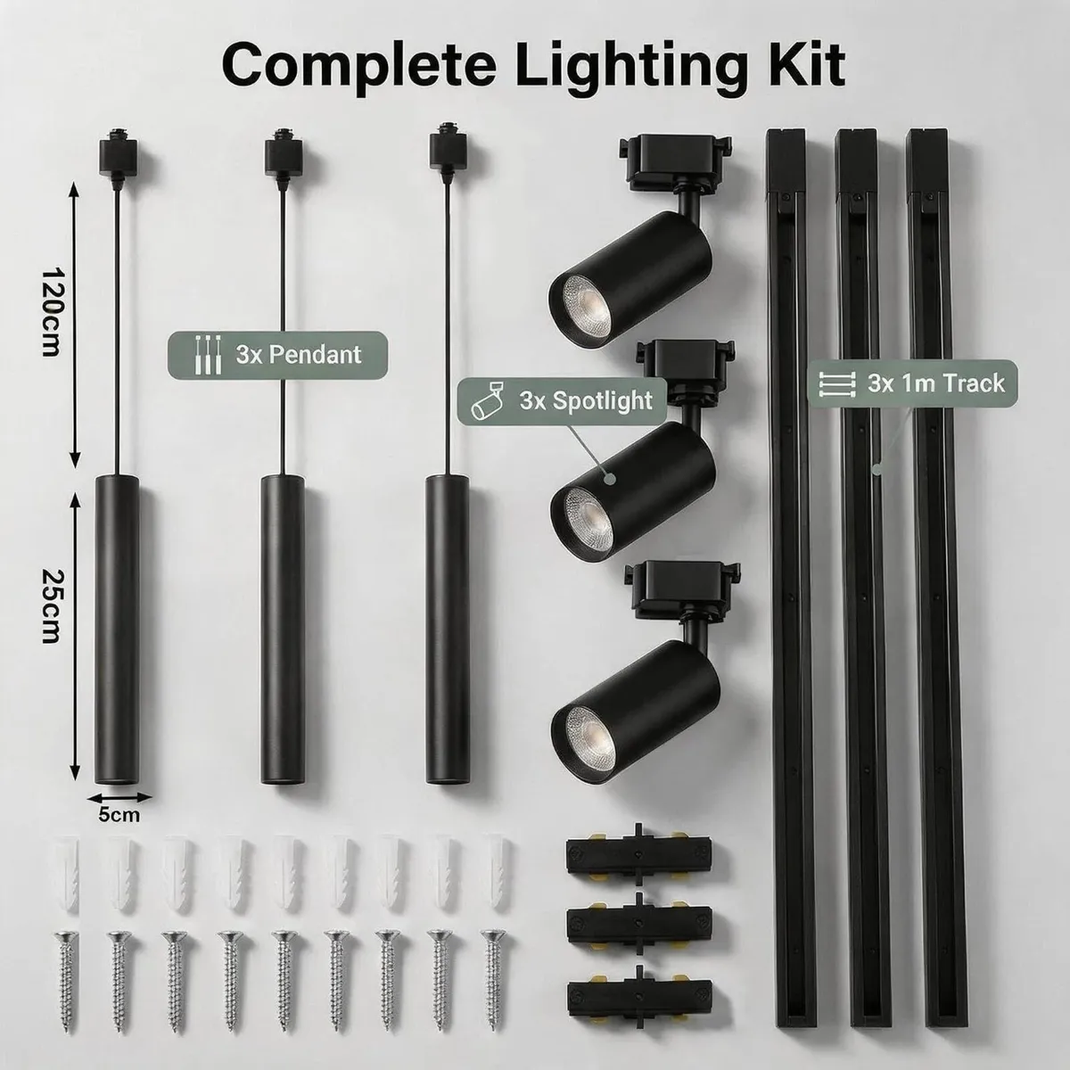 Kitchen Island 6 LED Ack Pendant Spot Lighting - Image 1