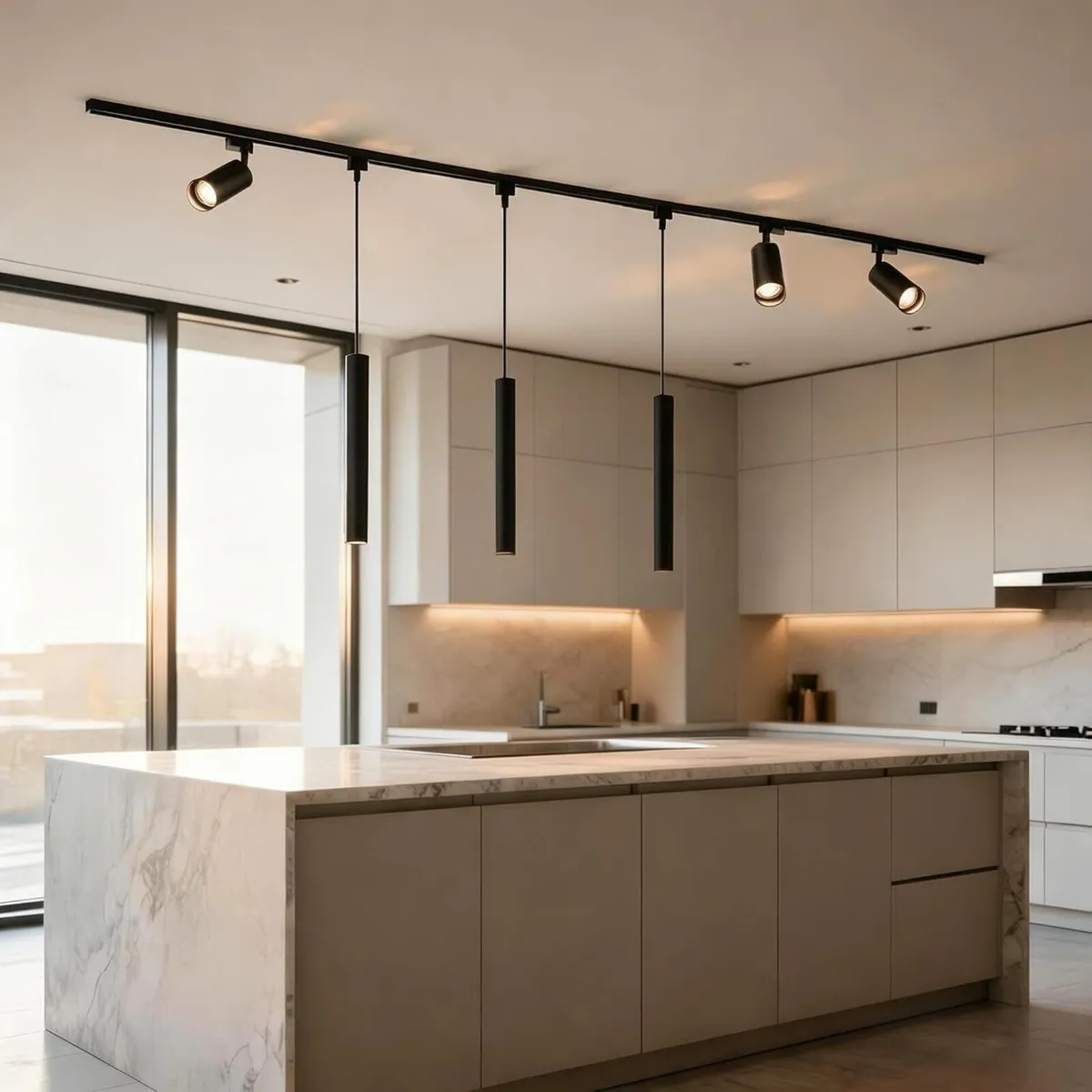 Kitchen Island 6 LED Ack Pendant Spot Lighting - Image 3