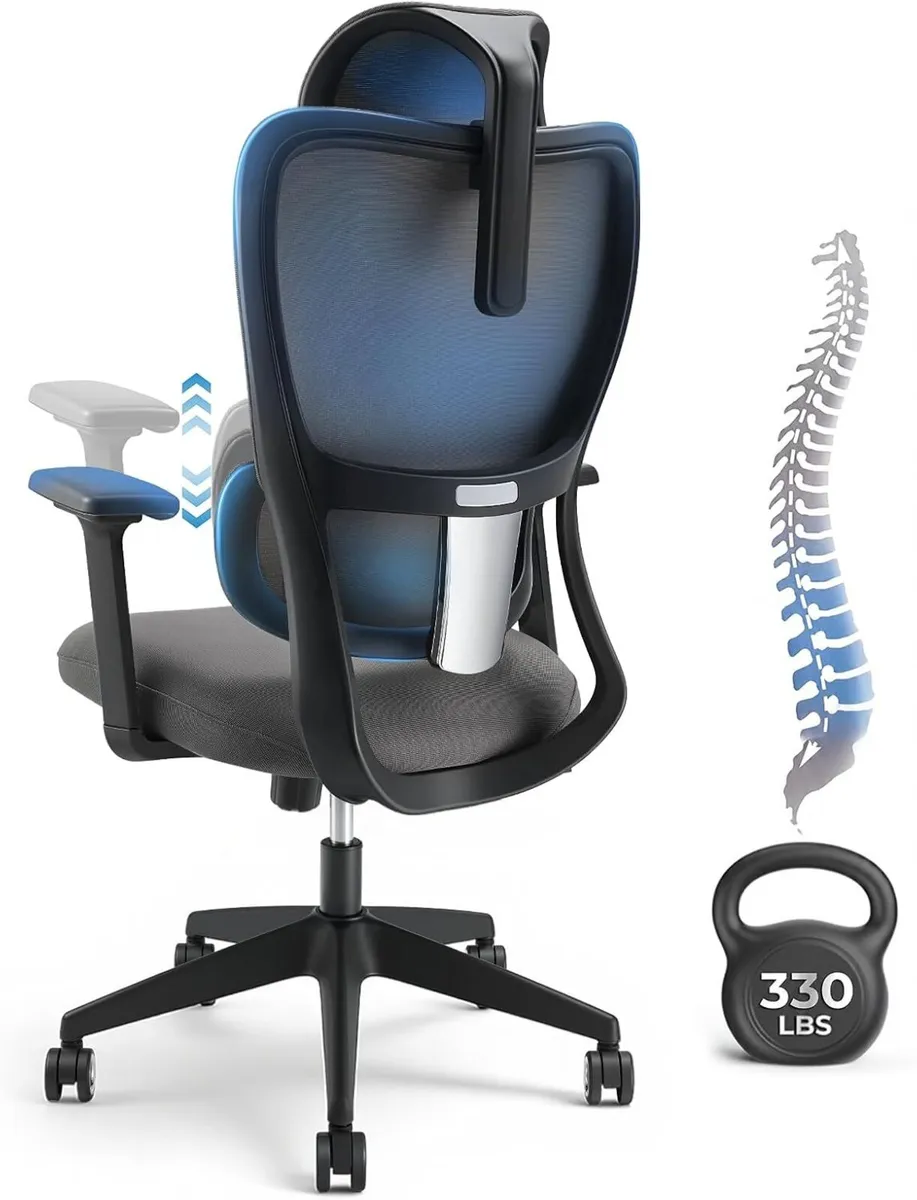 Ergonomic Mesh Office Chair Supported Computer - Image 1