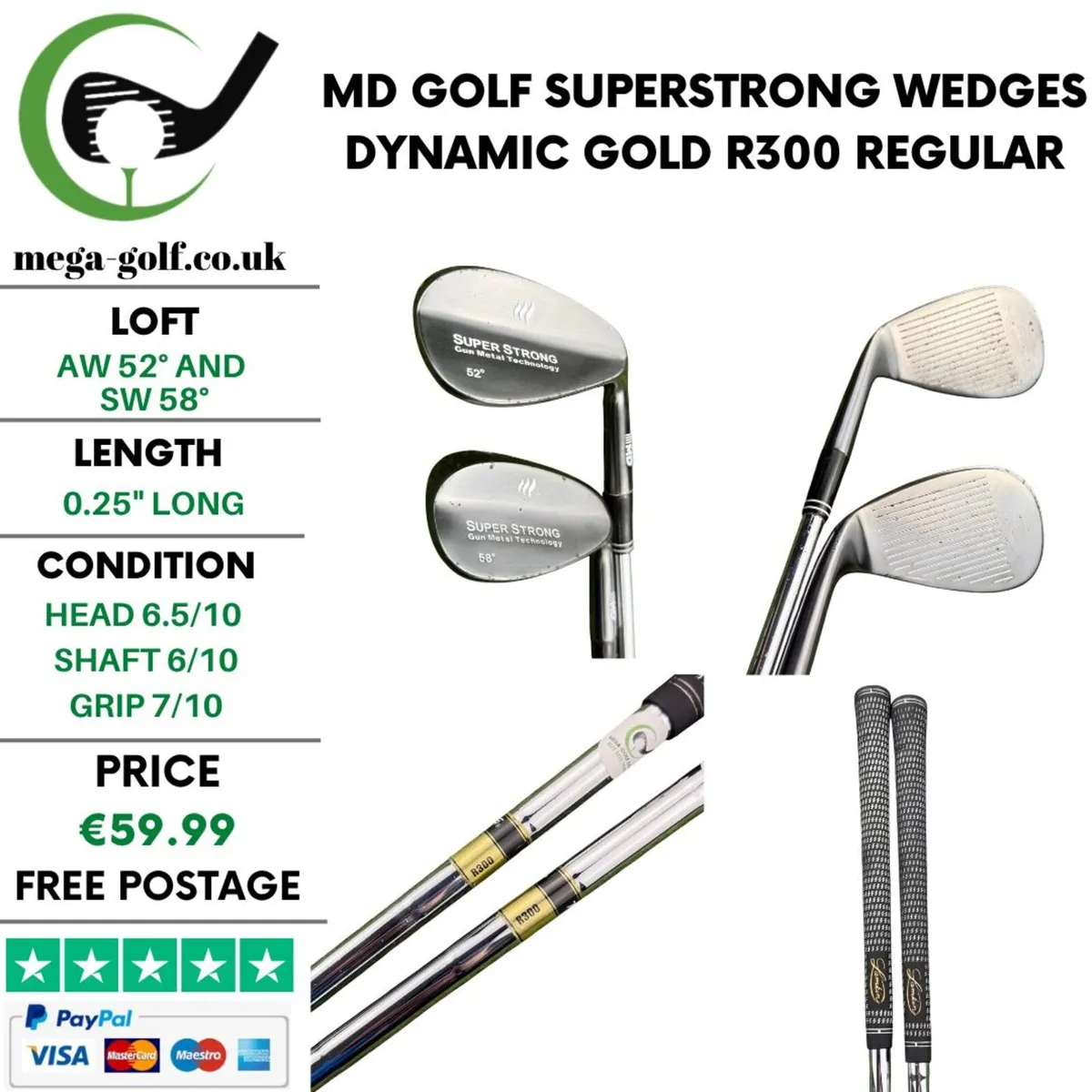 MD Golf Superstrong Wedges Aw 52° & Sw 58° - Image 1