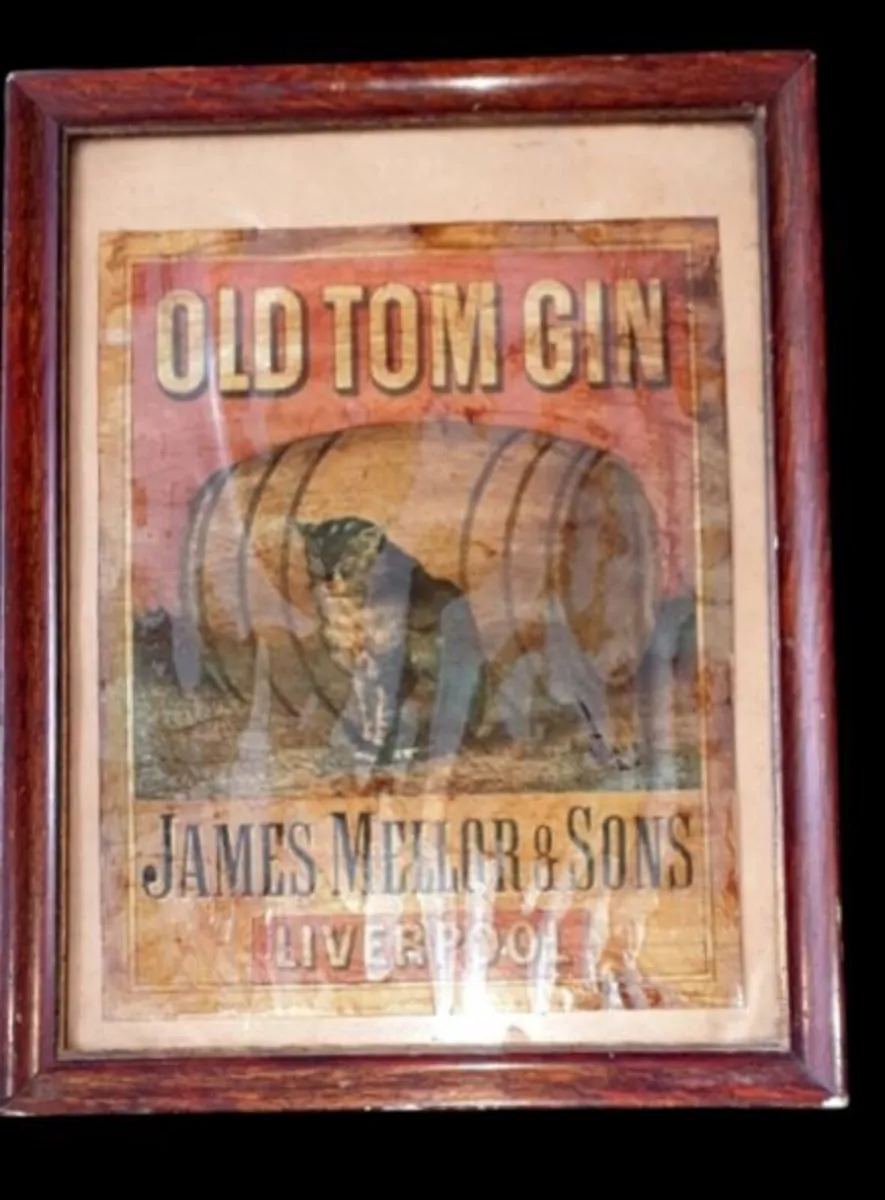 Vintage Old Tom Gin Framed Advertising Print - Image 2